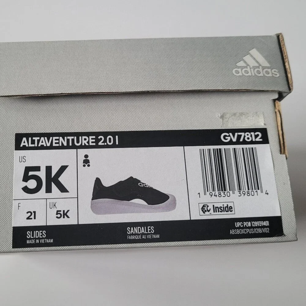 adidas Altaventure 2.01 Kids Water Shoes Black and Gray Size 5K